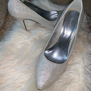 David’s Bridal - Silver Glitter Heels